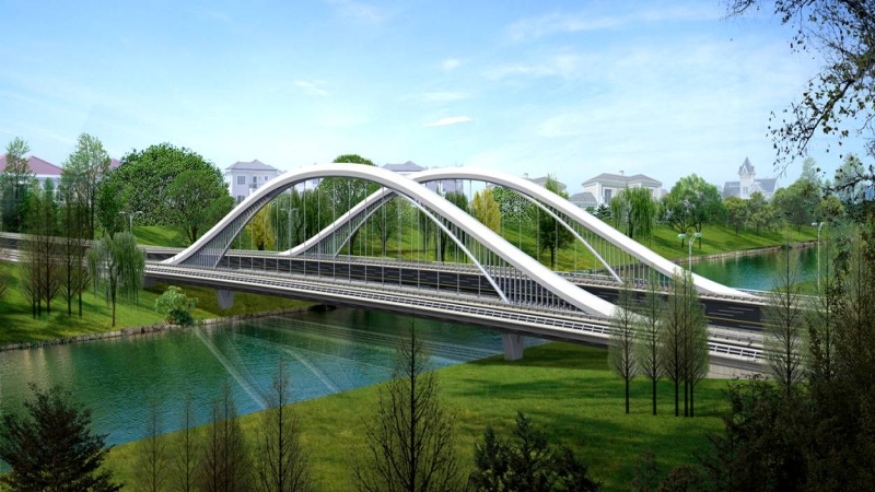 江苏泰州市深圳大道工程-凤凰河桥